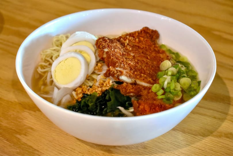 Panko chicken ramen bowl
