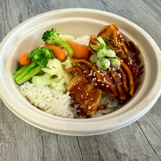 Vegan Teriyaki Salmon Bowl